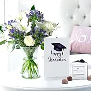 Bluebelle, Vase, 6 Mixed Truffles & Graduation Gift Card