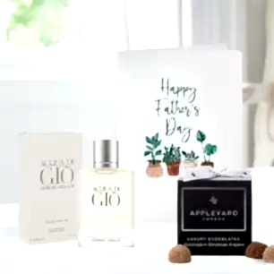 Giorgio Armani Acqua di Gio Aftershave (100ml), 12 Handmade Chocolate Truffles & Father's Day Card