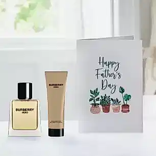 Burberry Hero Eau de Toilette (50ml) & Shower Gel (75ml) & Father's Day Card