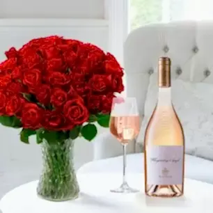 50 Red Roses & Whispering Angel