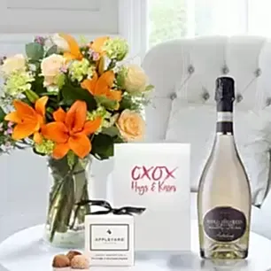 Coral Garden, Prosecco, 6 Mixed Truffles & Card