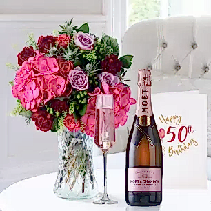 Daiquiri, Moët Rosé (75cl) & 50th Birthday Card