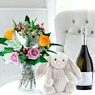 Glaze, Jellycat® Silver Bunny & Prosecco