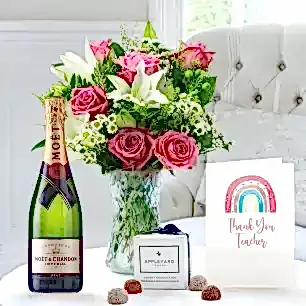 Chantilly, Moët & Chandon, 6 Mixed Truffles & Thank You Teacher Card