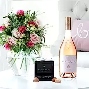 Rose Pearl, Whispering Angel & 12 Mixed Truffles