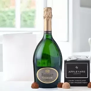 Ruinart Brut (75cl), 12 Handmade Chocolate Truffles & Occasion Card