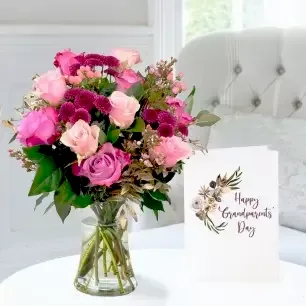 Scented Garden, Vase & Grandparents Card