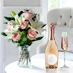Simply Pink Rose & Lily & Prosecco Rosé
