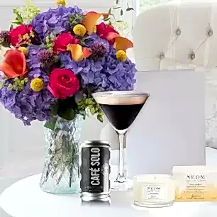 Summer Paradise, Neom Happiness Travel Candle, Espresso Martini & Free Card